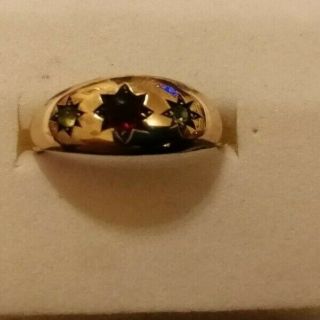 Antique 9k Gold Gypsy Ring Af Size N/o 1.  5 Gms