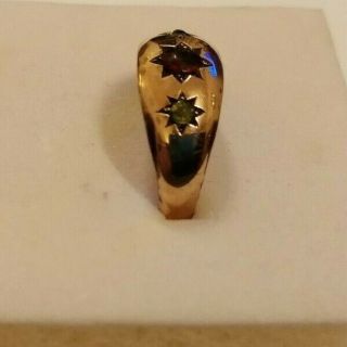 Antique 9k gold gypsy ring AF size N/O 1.  5 gms 2