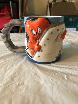 Looney Tunes Ceramic Coffee Mugs Bugs Bunny And Gossamer The Monster 4” Tall