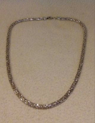 Vintage Sterling Silver Necklace 47.  6 Grams