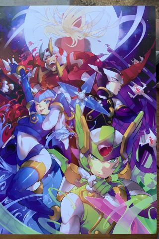2 Megaman Zero Japanese Anime Girls Print Wall Posters 19x13 Rare