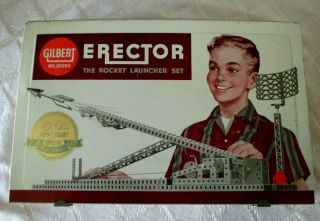 1959 - Erector Set No.  10053 - Rocket Launcher Set - 50th Anniv Special - Vgc To Exc