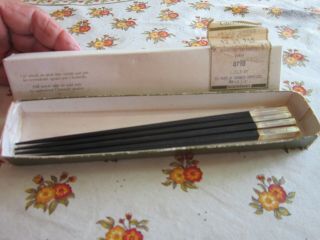 Vintage 2 Pair Christofle Ebene Aria Japanese Chopsticks Made In France