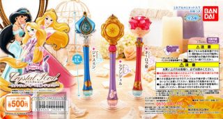 Bandai Disney Princess Crystal Rod Part 2 Gashapon Wands Figure Set Of 3