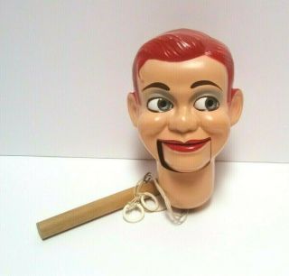 Vintage Jerry Mahoney Ventriloquist Dummy Head With Pull Stick And String