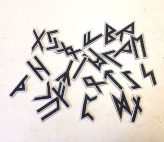 Full Set Of Runes Iron - On Patches (set Of 24)