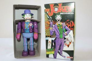 Vtg 1989 Billiken Dc Comics The Joker Mechanical Wind Up Toy W/key Japan