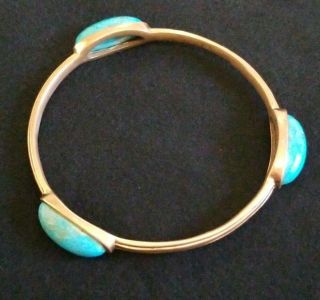 Stephen Dweck Garden Of Stephen Brass With Turquoise Bangle/cuff