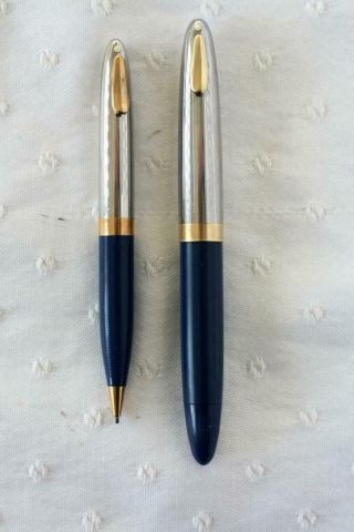 Restored Sheaffer White Dot Sentinel Tuckaway Fountain Pen Lifetime Nib W Pencil