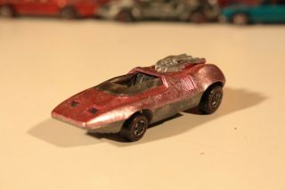 Vintage Redline Hotwheels 1969 Peeping Bomb Pink Mattel Toy Car