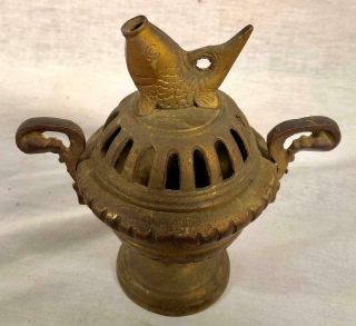 Vintage Brass Oriental Chinese Japanese Incense Burner