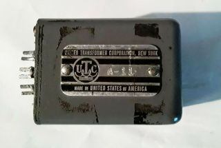 Vintage Utc A - 11 Input Transformer Tube Audio Low Ohm Mic Pickup
