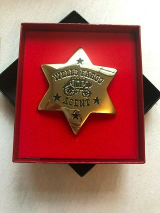Wells Fargo Agent Gold Commemorative Star Souvenir Badge 1977