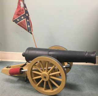 Remco Johnny Reb Authentic Civil War Cannon With Flag Balls And Plunger 32 "