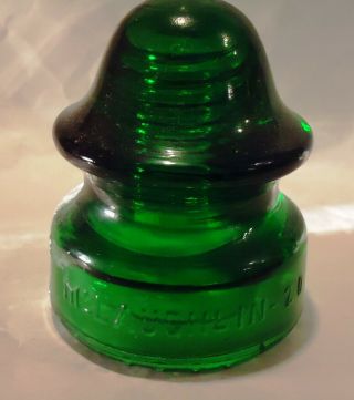 Glowing Green (7 - Up?) Mclaughlin - 20 Cd164 Glass Insulator [170] Sdp,  Vvnm