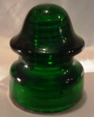 Glowing Green (7 - Up?) McLaughlin - 20 CD164 Glass Insulator [170] SDP,  VVNM 2