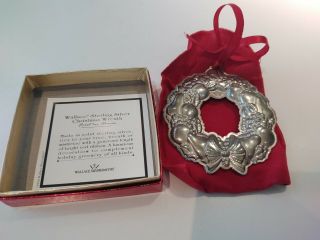 1994 Wallace Sterling Silver Christmas Wreath Ornament