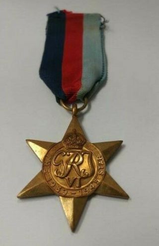 World War Ii Service Medal With Ribbon - The 1939 - 1945 Star