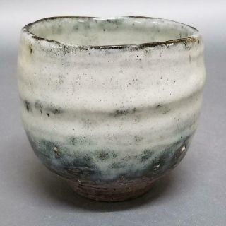 Kr66) Japanese Pottery Yunomi/tea Cup Wabi/sabi Artist Seigan Yamane