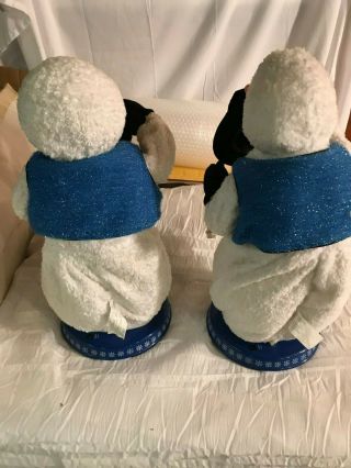 2 Gemmy 2002 Snowflake Spinning Animated Snowmen Sings Snow Miser AS - IS [read] 2