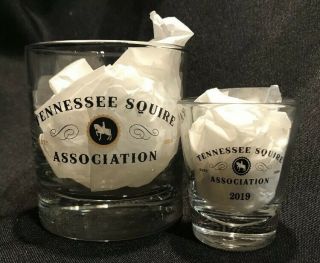 2019 Jack Daniels Tennessee Squire Whiskey And Shot Glasses