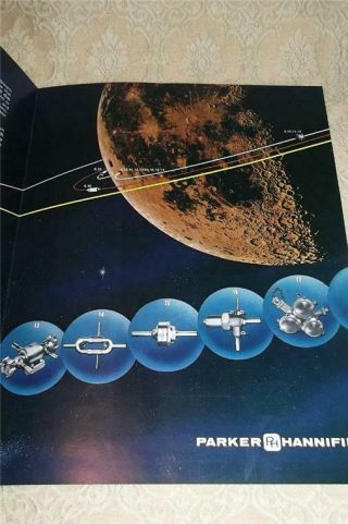 1969 PARKER - HANNIFIN NASA APOLLO 11 COUNTDOWN FLIGHT SPLASHDOWN ADVERT BROCHURE 3