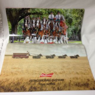 2020 & 2019 Budweiser Beer Clydesdale Large Wall Calendars