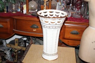 Lenox Florentine Pearl Vase White 16 " Tall