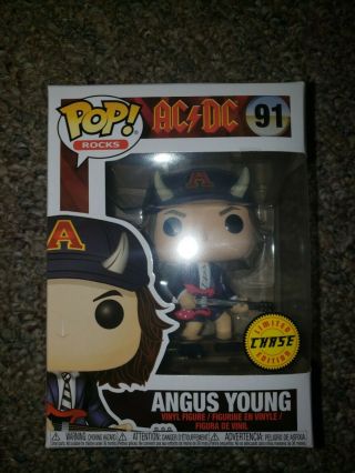 Funko Pop Rocks: Ac/dc Angus Young Chase Limited Edition With Pop Protector