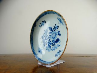 Antique Chinese Porcelain Saucer Dish Plate Blue & White 18th Century Qianlong 3