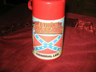 Dukes Of Hazzard Vintage 1980 General Lee Aladdin Thermos Bottle Complete