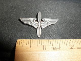 WWII WW2 STERLING U.  S.  ARMY AIR CORPS PROP & WINGS INSIGNIA PIN PINBACK 2