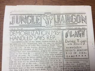 WWII 1945 Jungle Jargon News Assam India CBI Army 36th Special Services Company 2