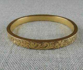 A&z 1/10 14k Gold Filled Engraved Bangle Bracelet