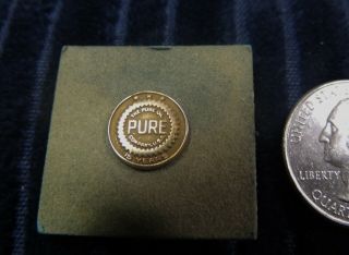 1930 Pure Oil Co " 15 Years " Pin - 10k Gold Top