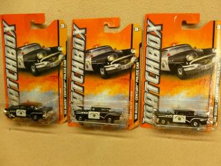 Matchbox 2012 69 Mbx Old Town 56 Buick Century Police Car Black (3) Mip