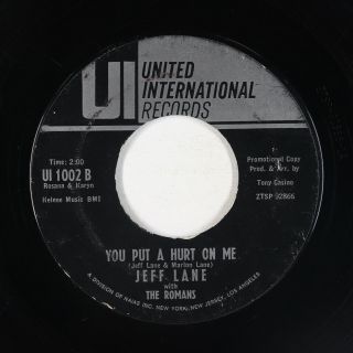 Northern Soul Popcorn 45 - Jeff Lane - You Put A Hurt On Me - United - Mp3