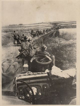 Wwii German Press Photo Romanian Motorcycle Troops 1942 Russia 8