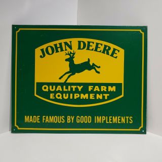 John Deere - Good Implements Sign - 4 Legged Green Deere Kicking Hind Feet In Air