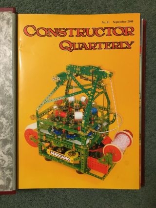 Constructor Quarterly Meccano Issues 81 - 90,  September 2008 to December 2010 2