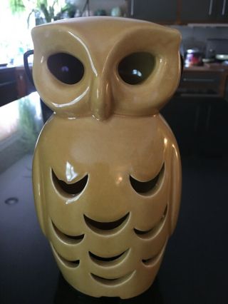 Stangl Owl Candle Lamp/ Lantern With Handle & Votive Candle Holder