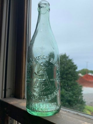 Anheuser Busch Emb Eagle Norfolk,  Va Branch 1905 Hand Blown Pre Pro Beer Bottle