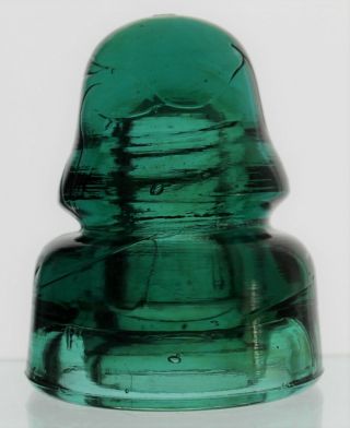 Green Aqua Cd 162.  5 P.  R.  R.  Pennsylvania Railroad Glass Insulator