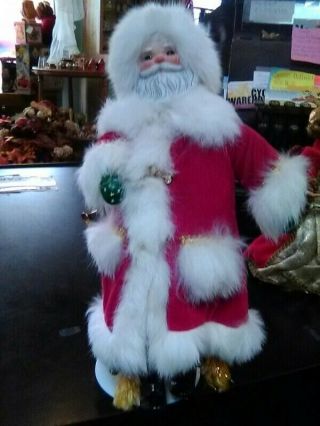 Vintage Gift World of Gorham Santa Claus Doll Old Saint Nick Real Fur 15 inch 3