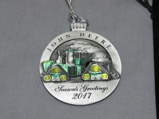 John Deere Christmas Ornament Pewter 2017 9570rx 9620rx Tractor Nip