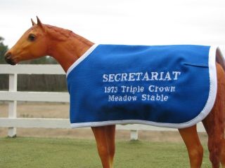 Secretariat Tb Embroidered Blanket Breyer Thoroughbred Race Horse