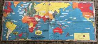 Wwii Dated Events War Map D - Day June 6,  1944 Advertiser " Preferred " Mutual Fire