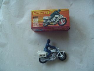 Vintage Matchbox 33 Police Motorcycle =