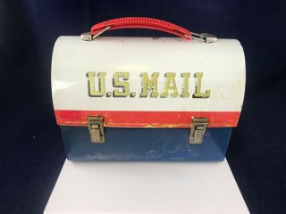Vintage U.  S.  Mail Metal Lunchbox Aladdin Mr.  Zip Postal Service Mailbox