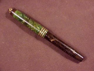 Parker Lady Duofold In Green Jade,  Streamlined,  Bf,  Gft,  C1930,